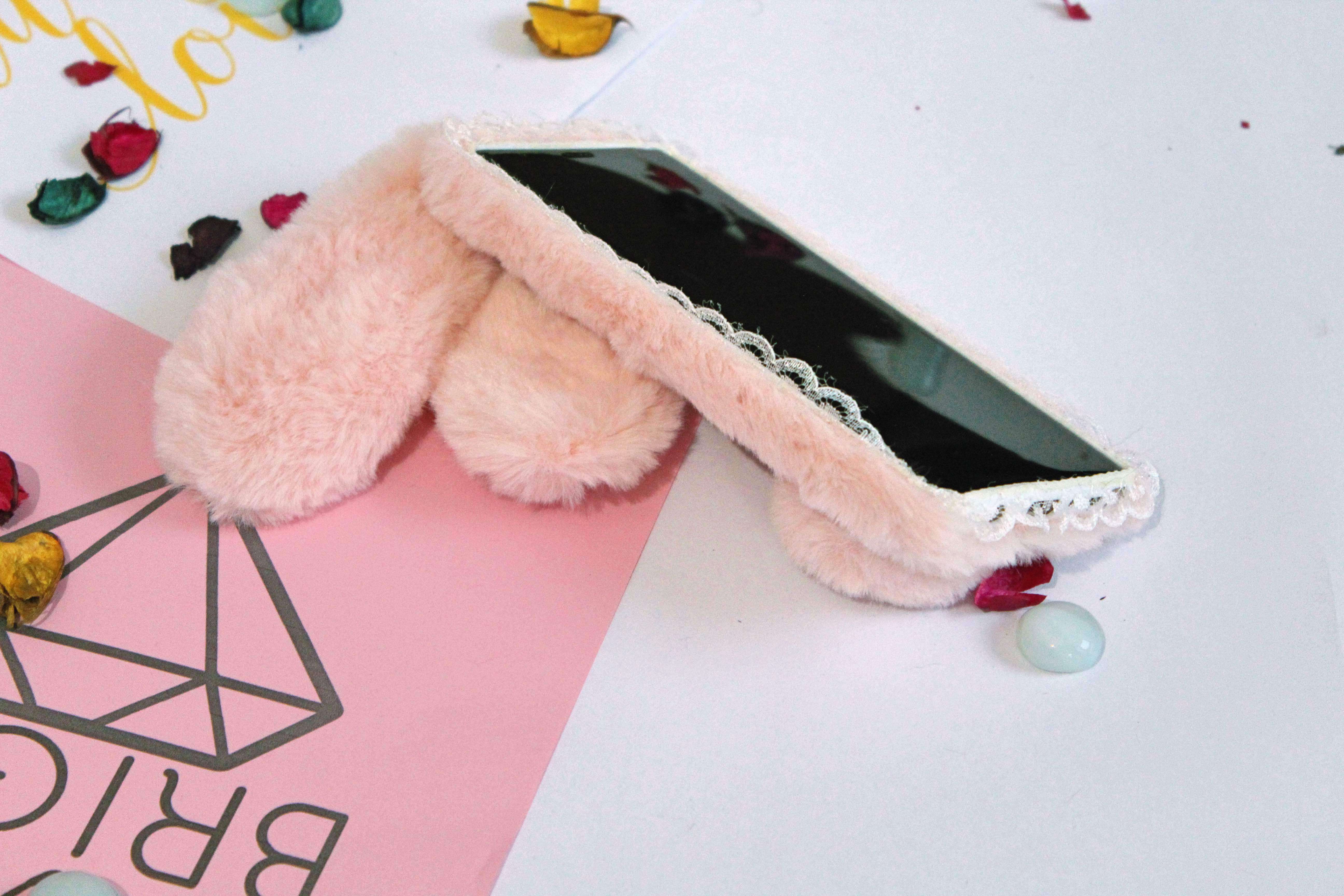 Luxury Bunny Rabbit Fur Plush Case iPhone cover – JustAndBest India