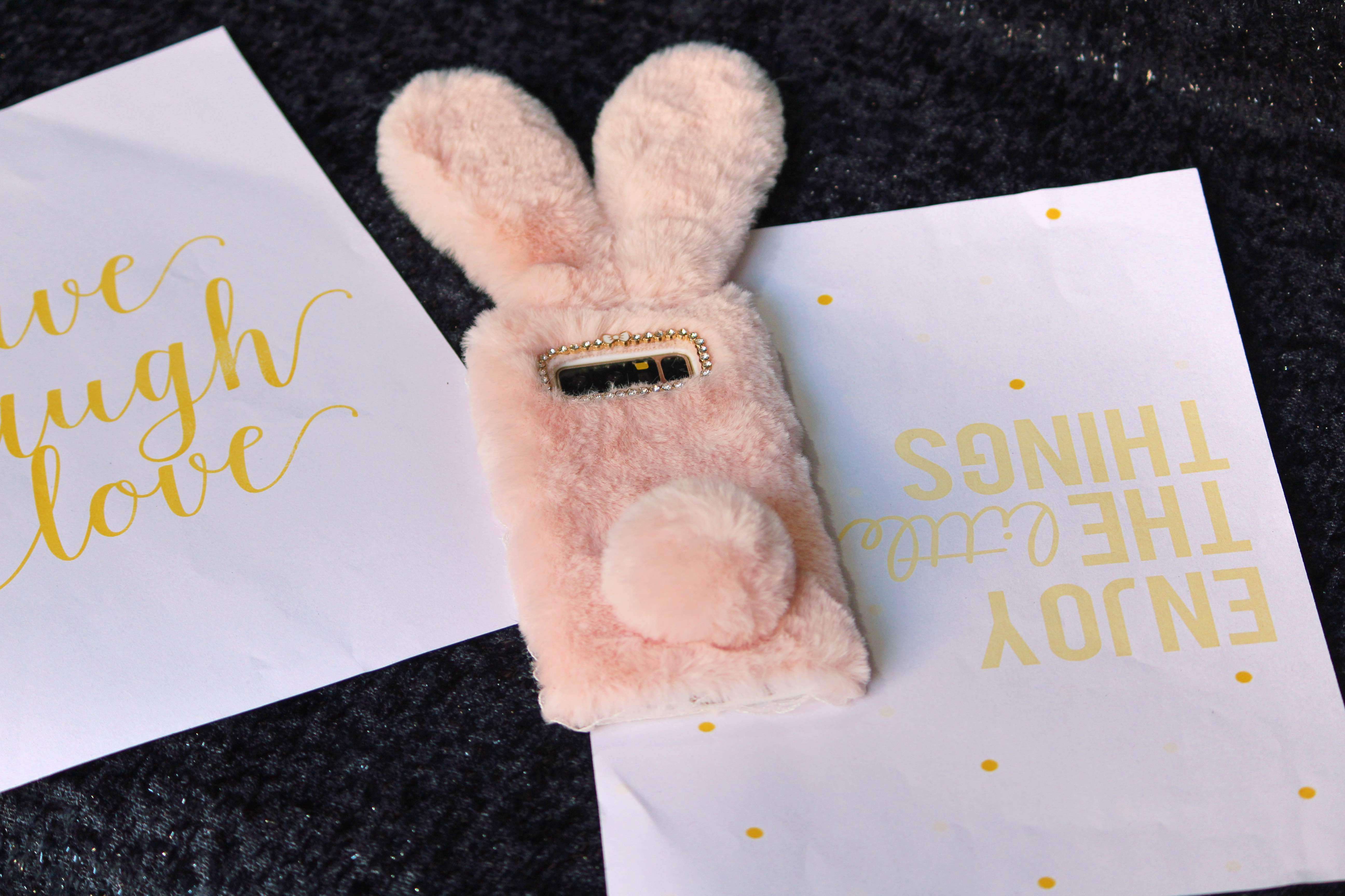 Luxury Bunny Rabbit Fur Plush Case iPhone cover – JustAndBest India