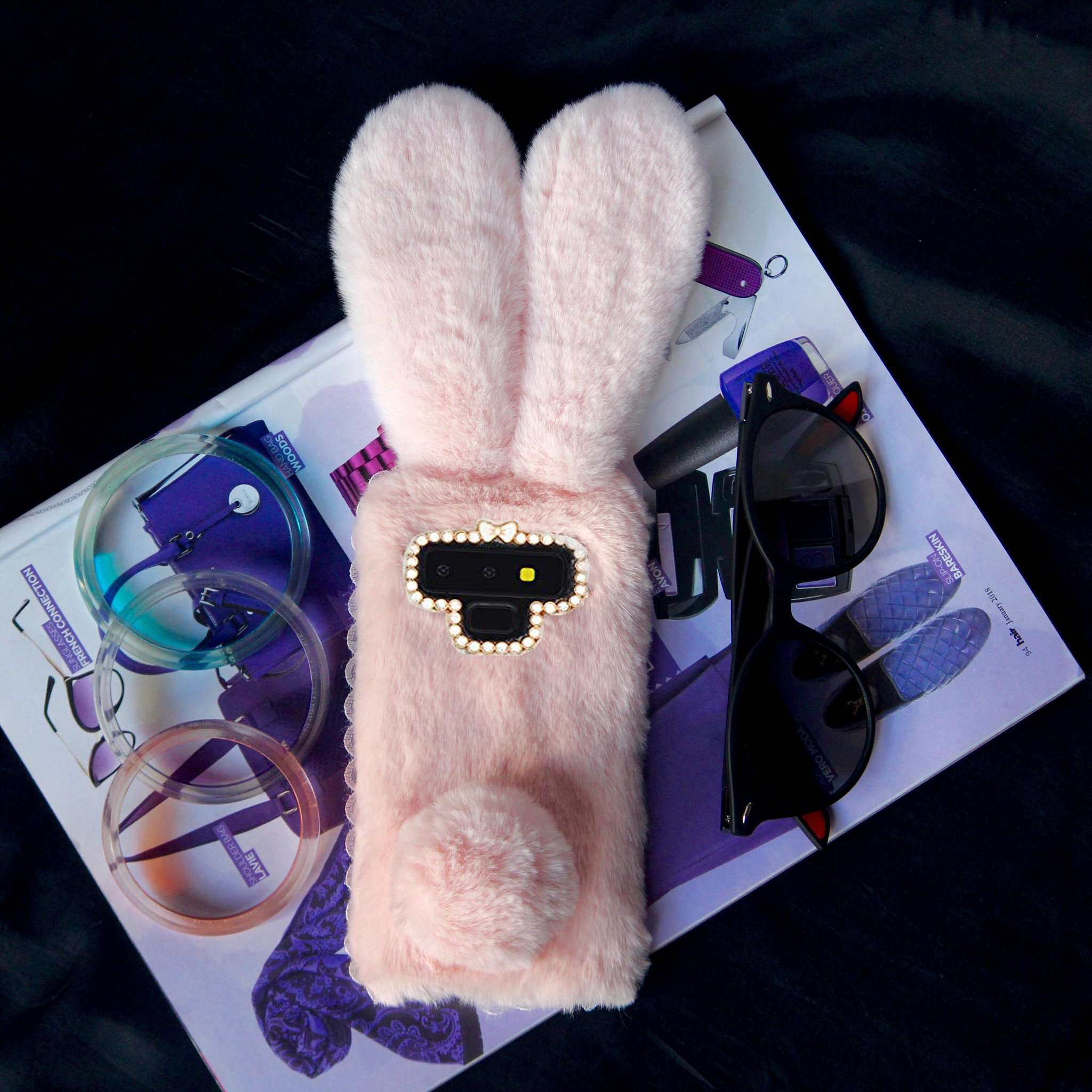 Luxury Bunny Rabbit Fur Plush Case iPhone cover – JustAndBest India