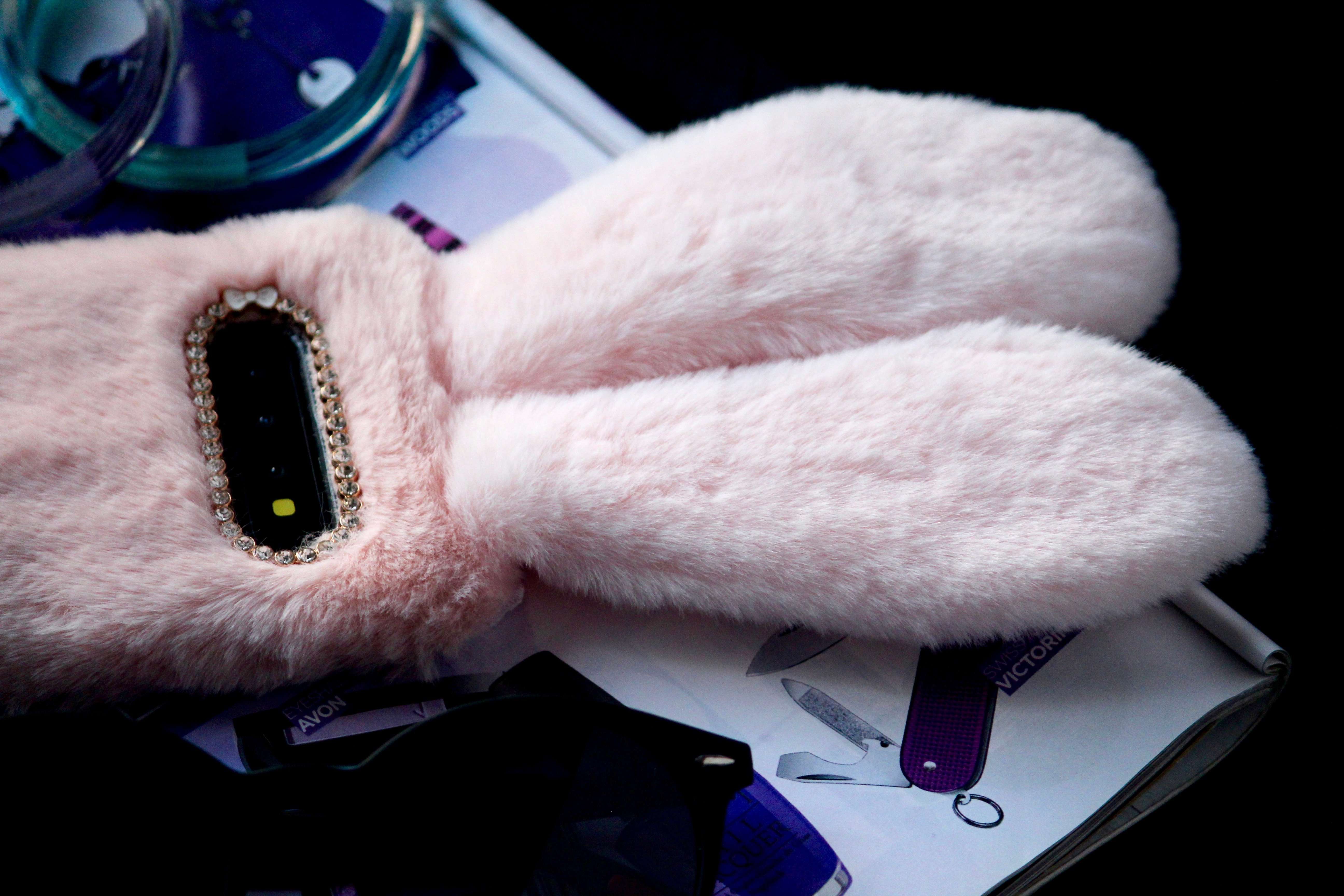 Luxury Bunny Rabbit Fur Plush Case iPhone cover – JustAndBest India