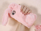 Rabbit Fur Plush Case for Girls