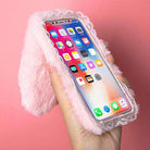 Pink fur iphone case