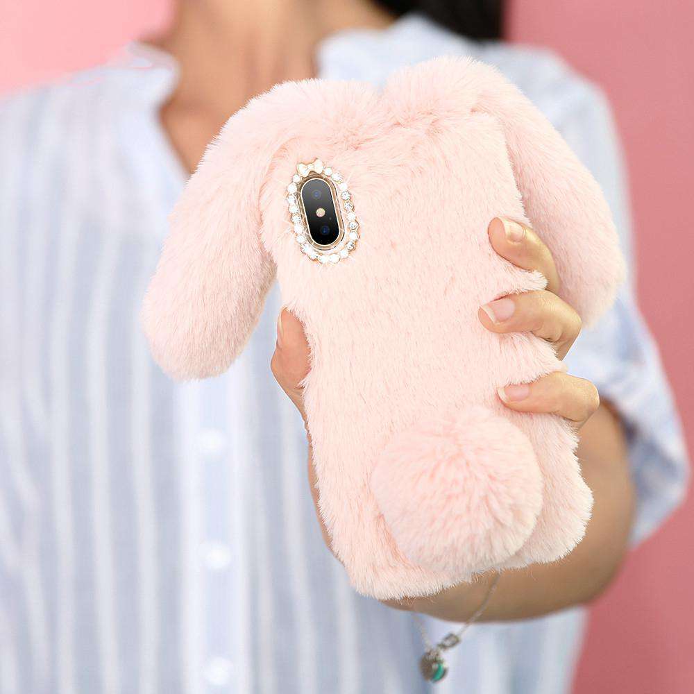 Luxury Bunny Rabbit Fur Plush Case (Available for iPhone 11 / 11 Pro / 11 Pro Max) – JustAndBest India