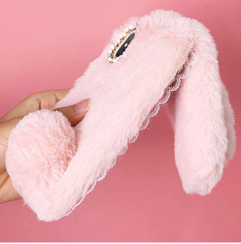 Luxury Bunny Rabbit Fur Plush Case iPhone cover – JustAndBest India