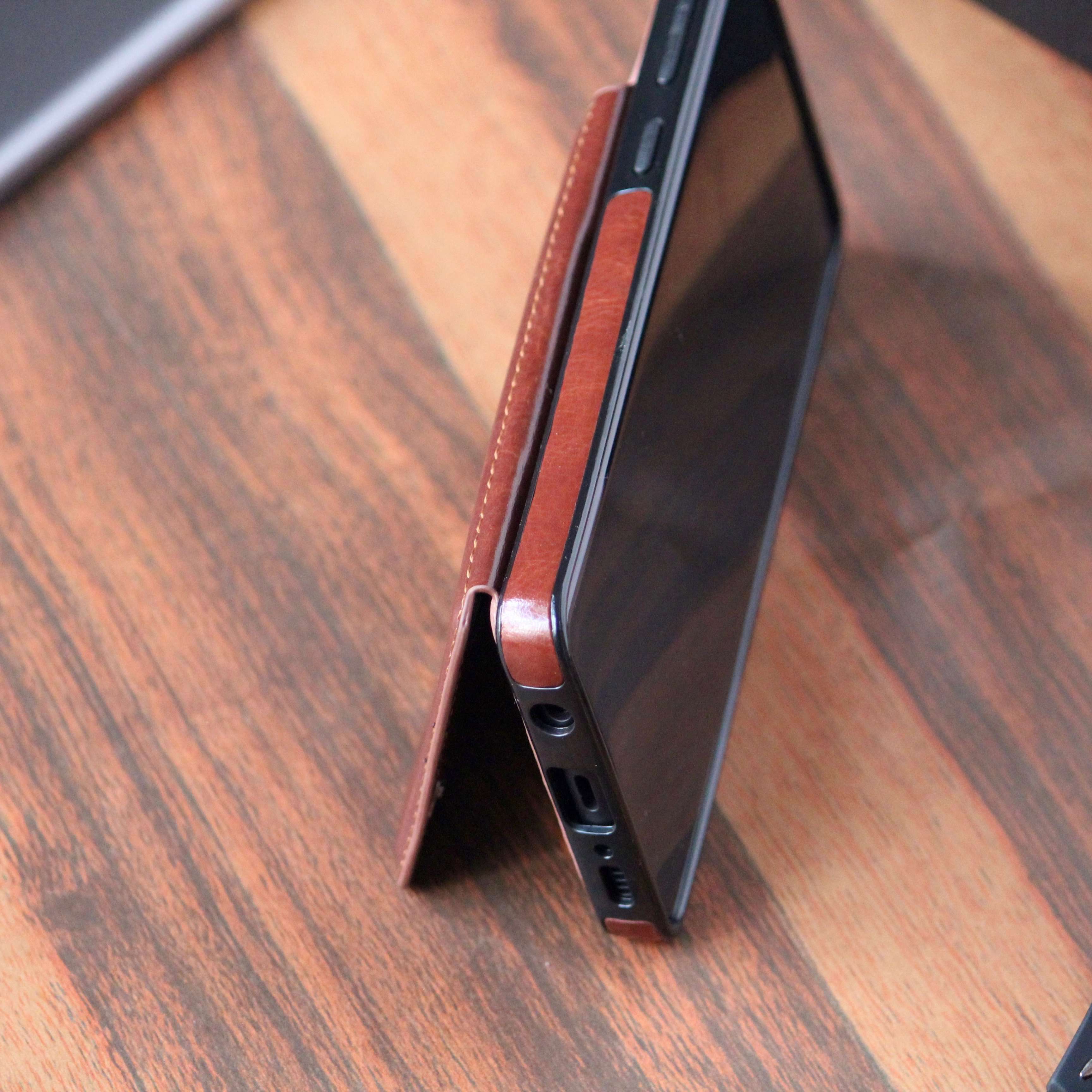 Luxury Wallet Style Premium Leather Case iPhone cover – JustAndBest India