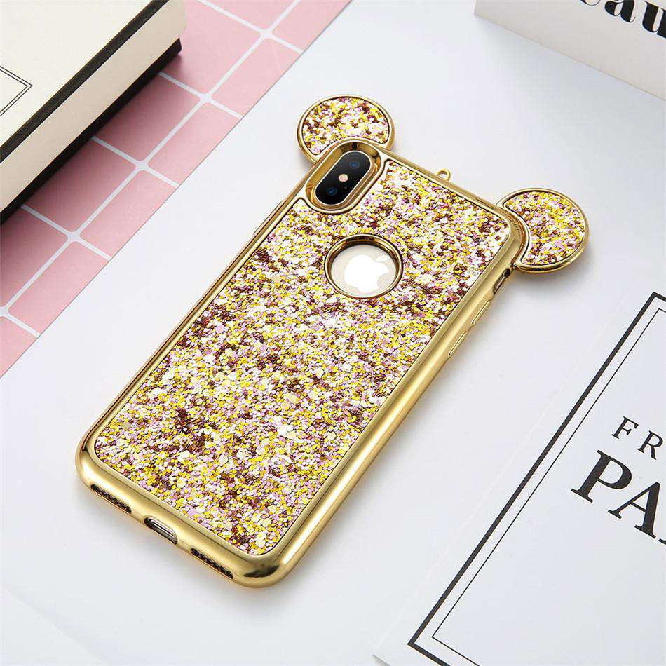 Mickey Mouse Glitter Sequin Case iPhone X / XR Case