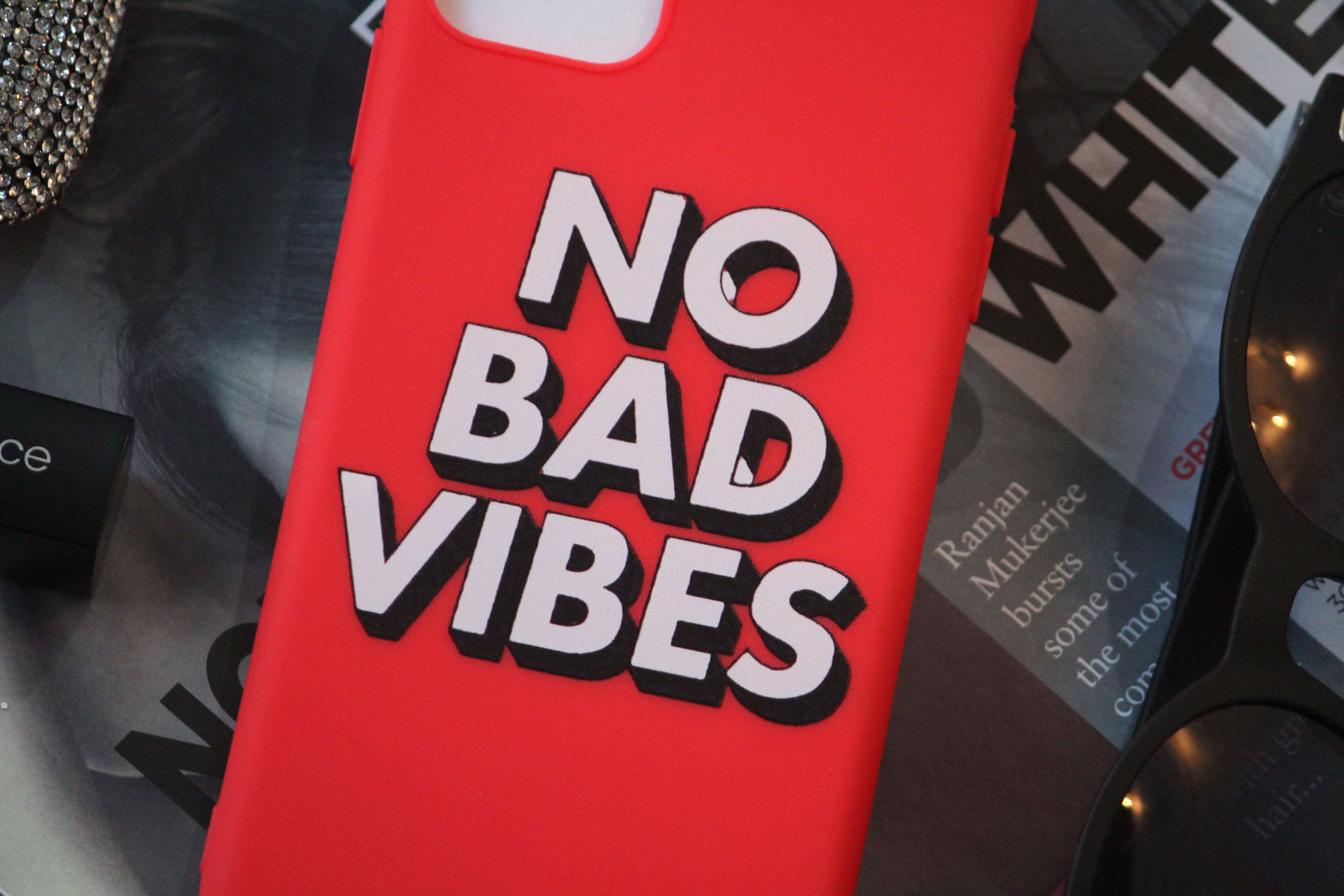 No Bad Vibes Silicone Soft Case (Available for iPhone 11 / 11 Pro / 11 Pro Max) – JustAndBest India