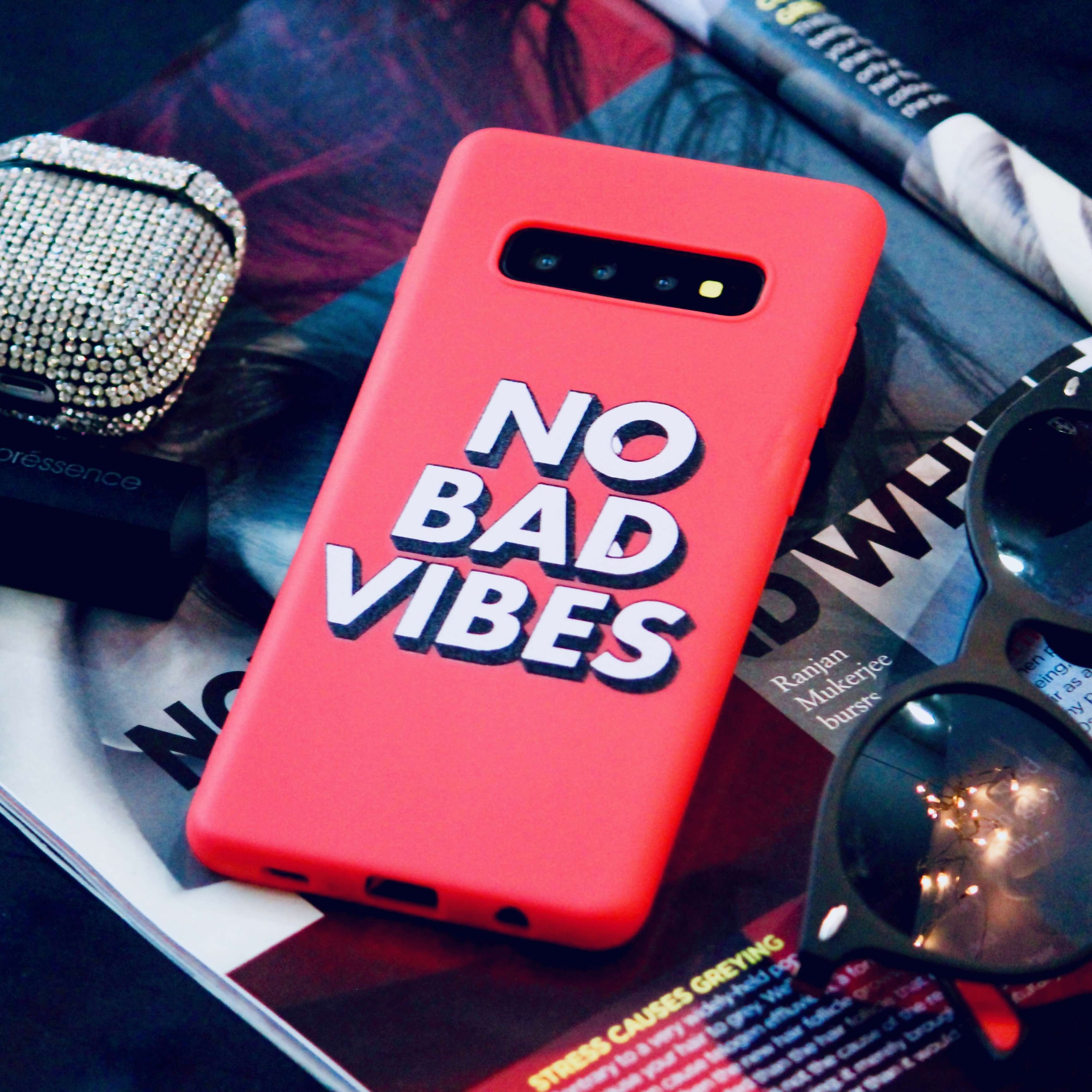 No Bad Vibes Silicone Soft Case iPhone cover – JustAndBest India