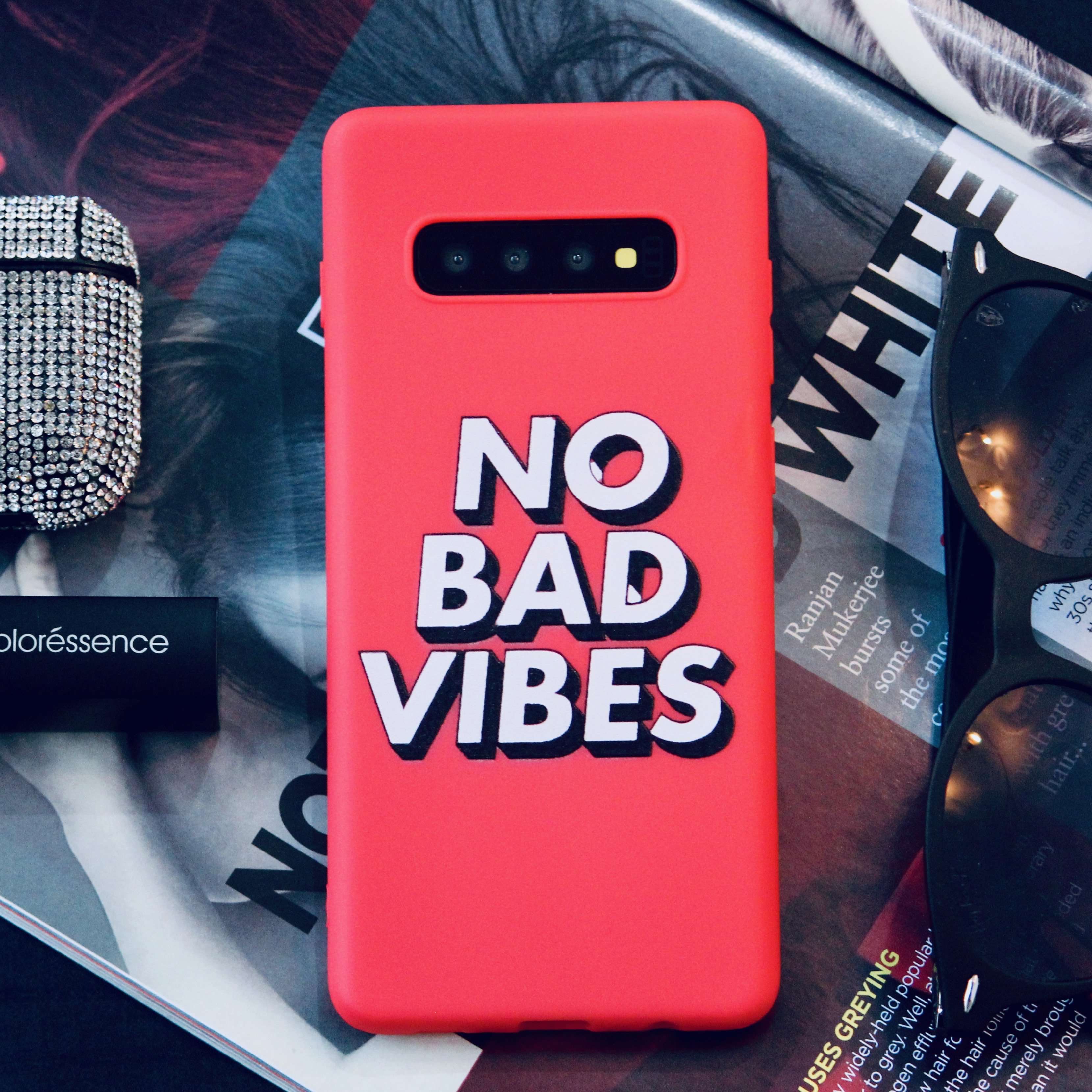 No Bad Vibes Silicone Soft Case iPhone cover – JustAndBest India