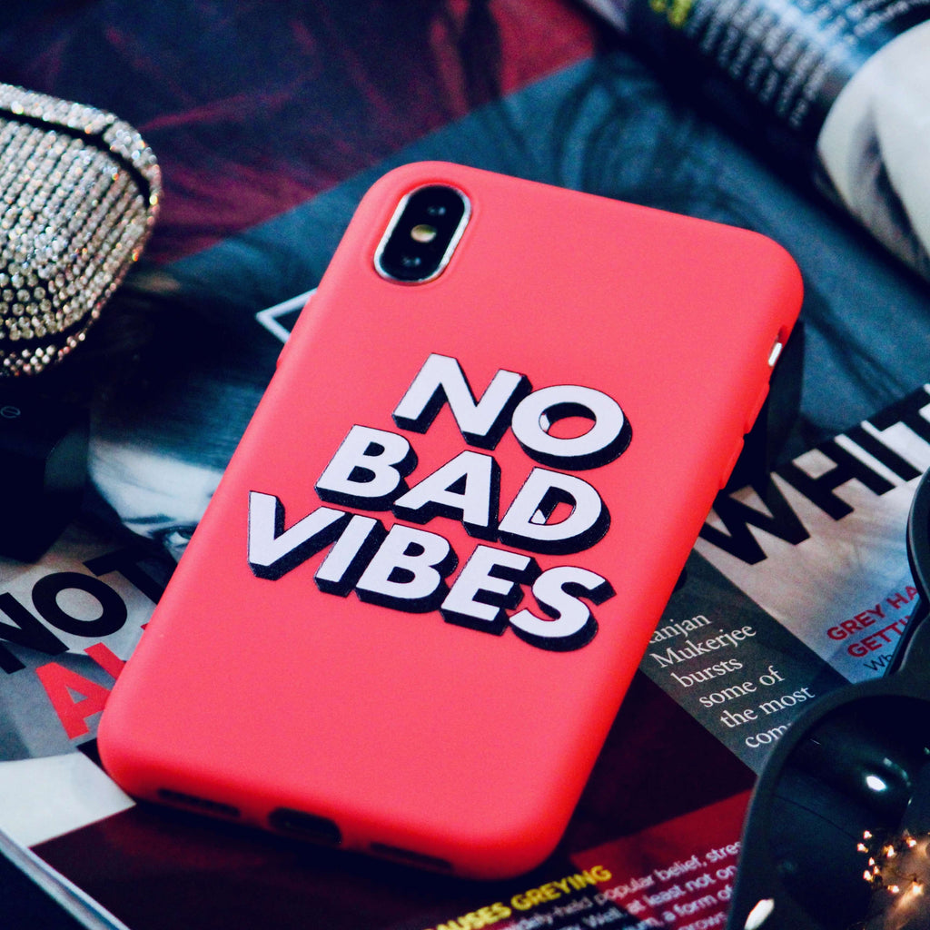No Bad Vibes Silicone Soft Case iPhone X