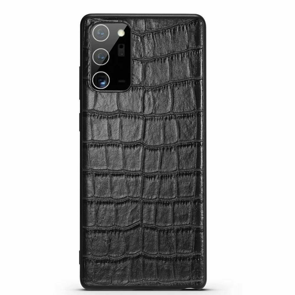 Jet Black Croco Pattern Premium Leather Luxury Case iPhone cover – JustAndBest India