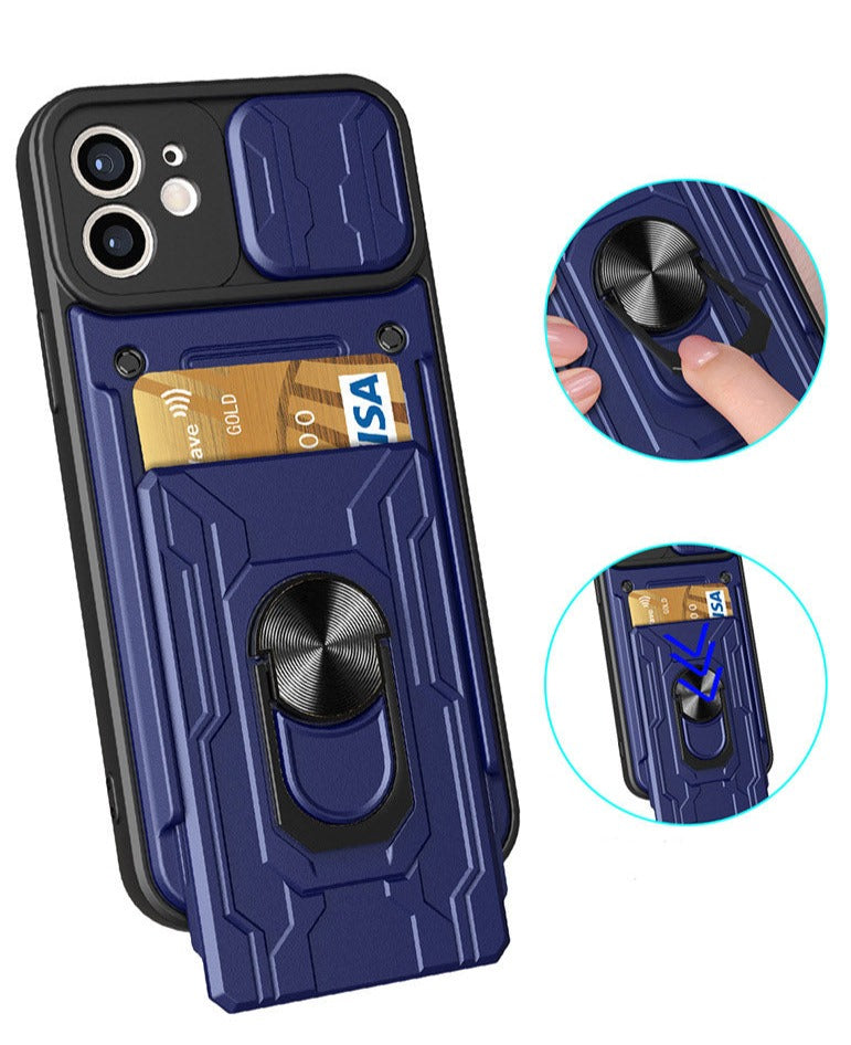 Card Holder Dual Layer Lens Protector Cover – phone accessory by JustAndBest India
