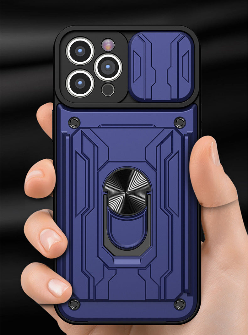 Card Holder Dual Layer Lens Protector Cover – phone accessory by JustAndBest India