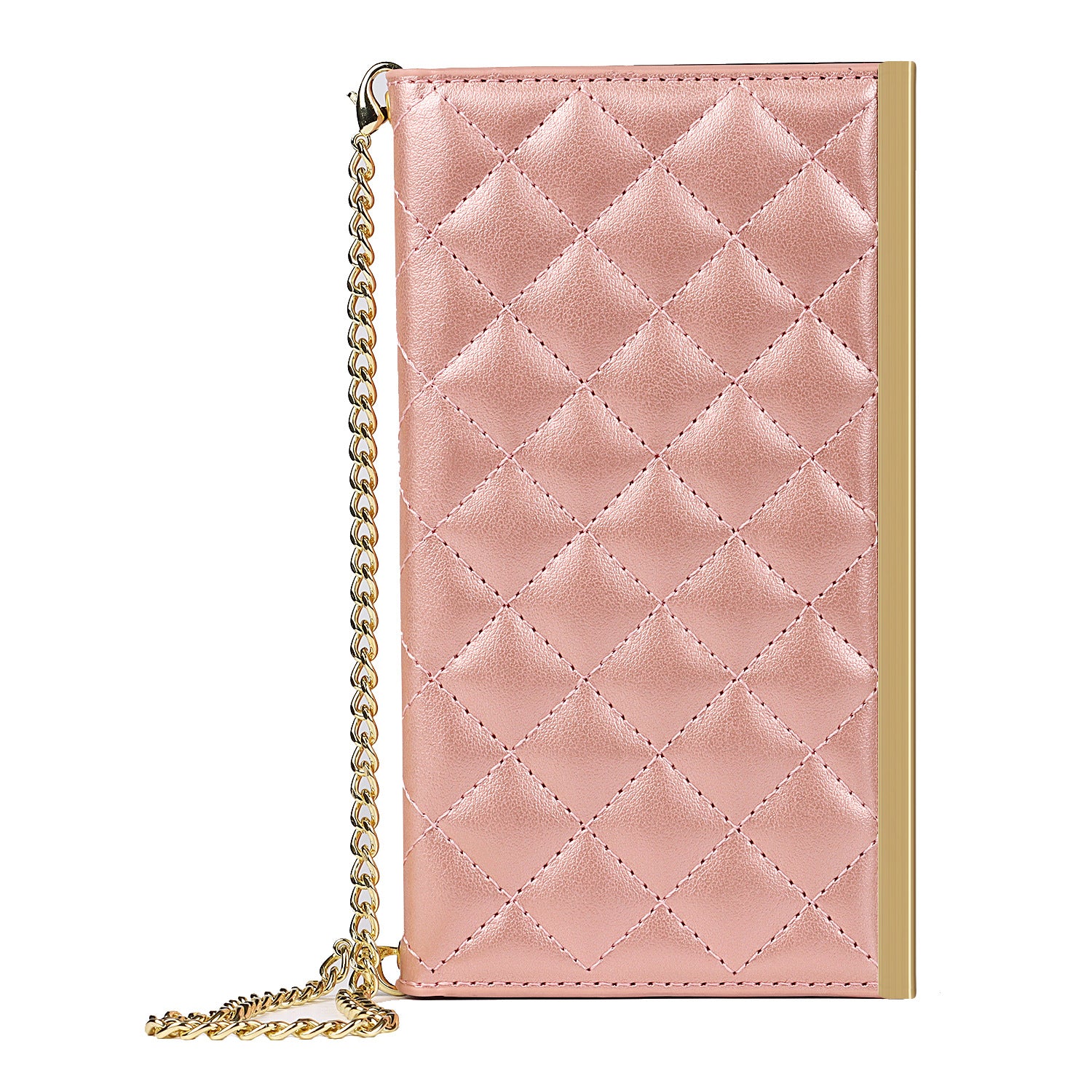 Rose Gold Luxury Leather Flip Case (with Chain Sling) iPhone cover – JustAndBest India