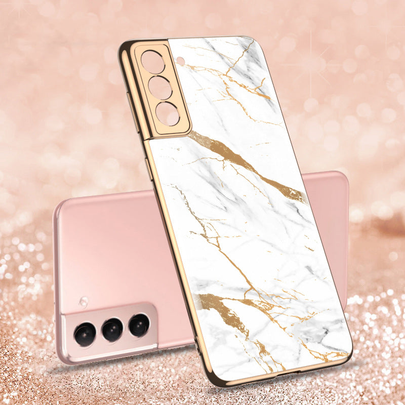 Gold Electroplated Marble Pattern Luxury Cover iPhone cover – JustAndBest India
