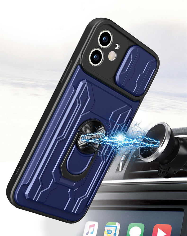 Card Holder Dual Layer Lens Protector Cover – phone accessory by JustAndBest India