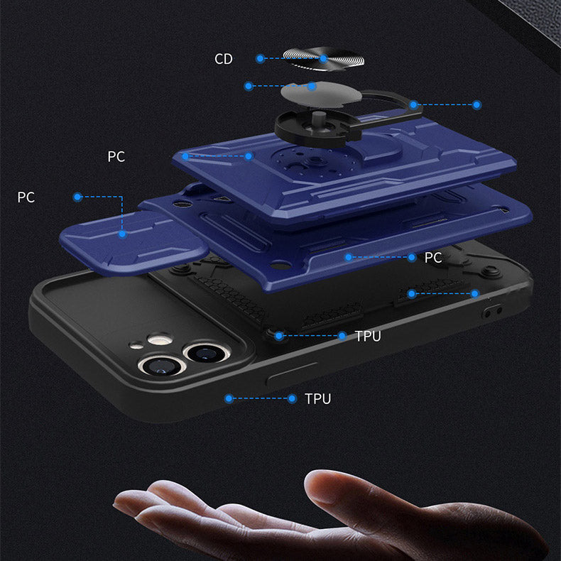 Card Holder Dual Layer Lens Protector Cover – phone accessory by JustAndBest India