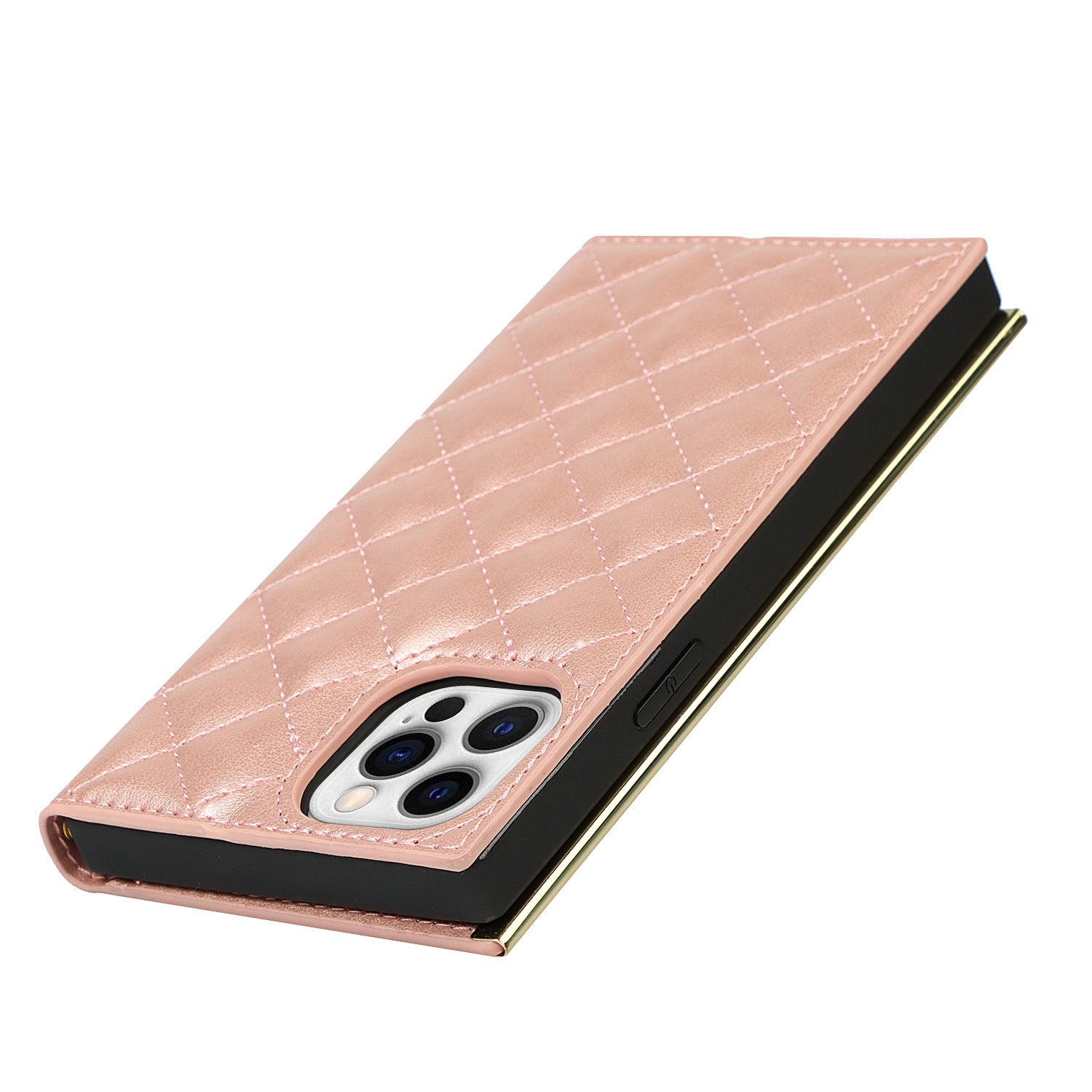Rose Gold Luxury Leather Flip Case (with Chain Sling) iPhone cover – JustAndBest India