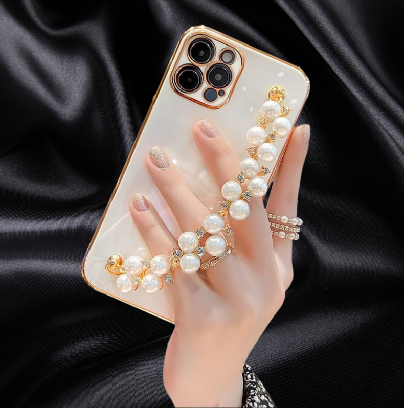 Elegant Pearl Rhinestones Bracelet Cover iPhone cover – JustAndBest India