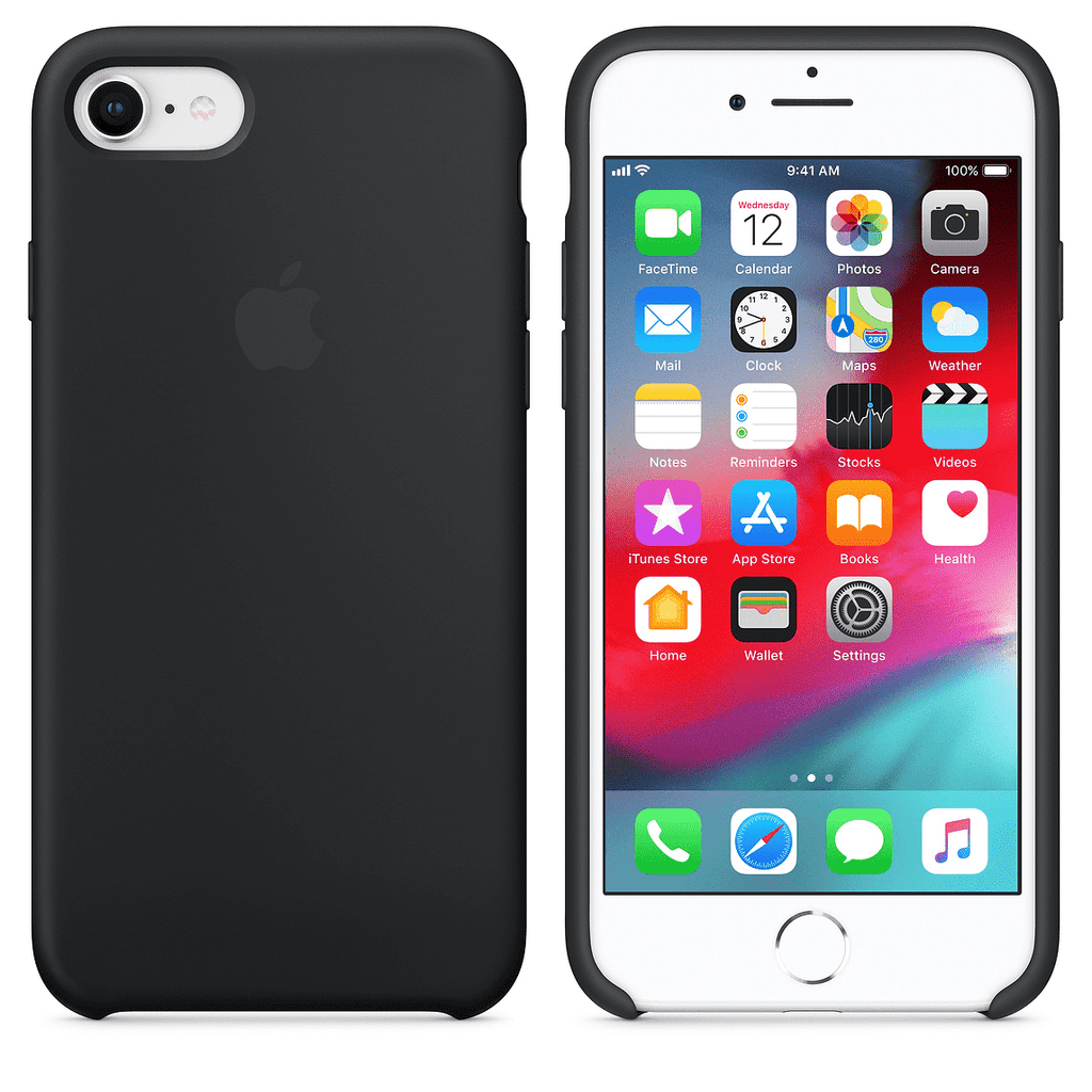Black Premium Silicone iphone Cover 