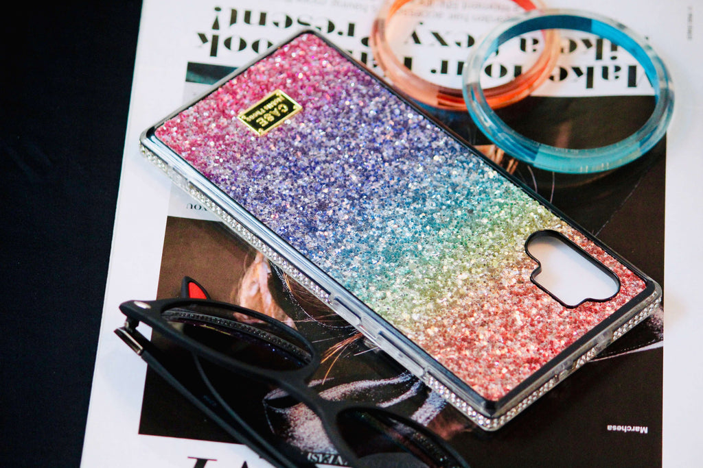 Rainbow Glitter Bling Diamonds Cover for Samsung Galaxy S21