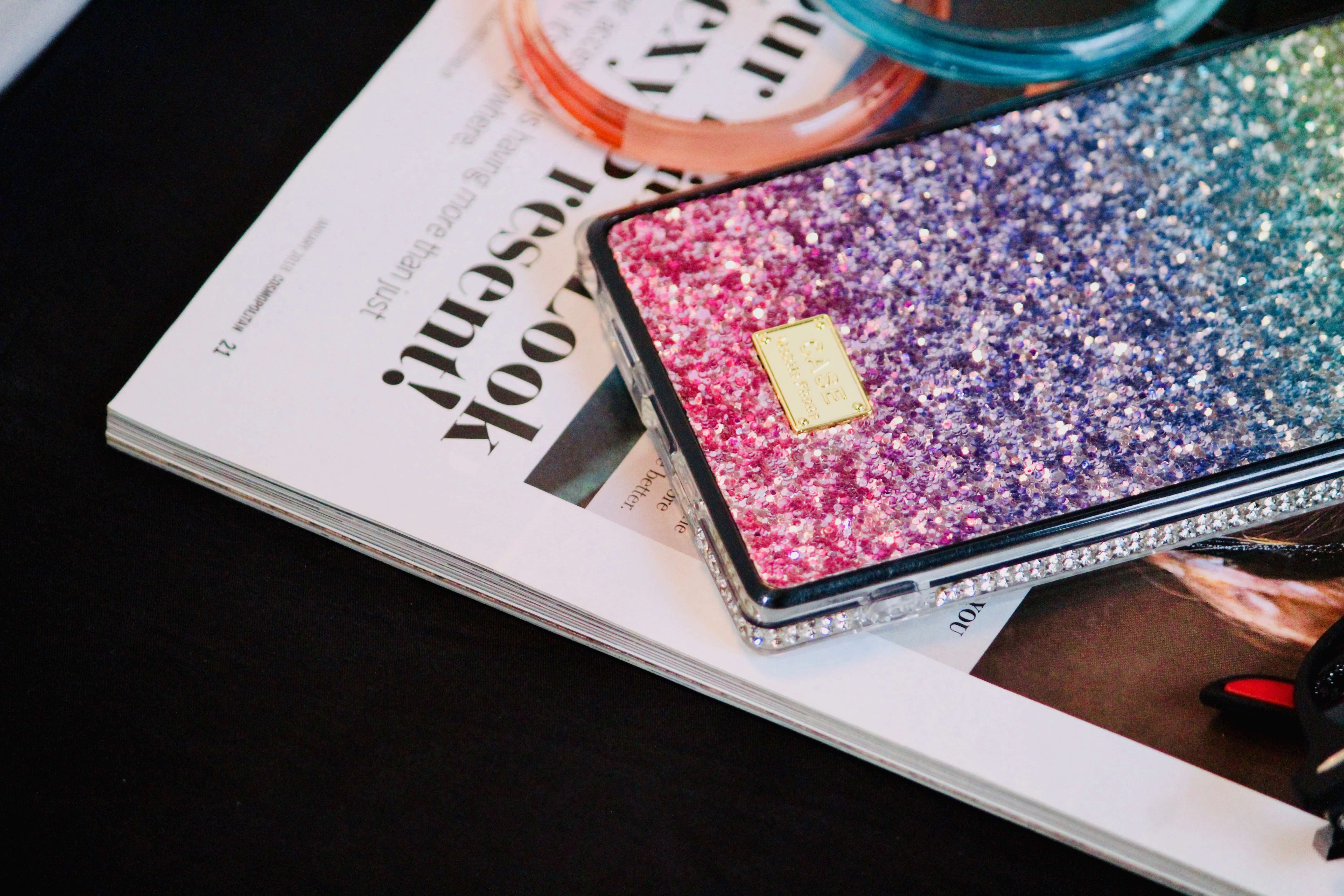 Rainbow Glitter Bling Rhinestones Luxury Cover iPhone cover – JustAndBest India