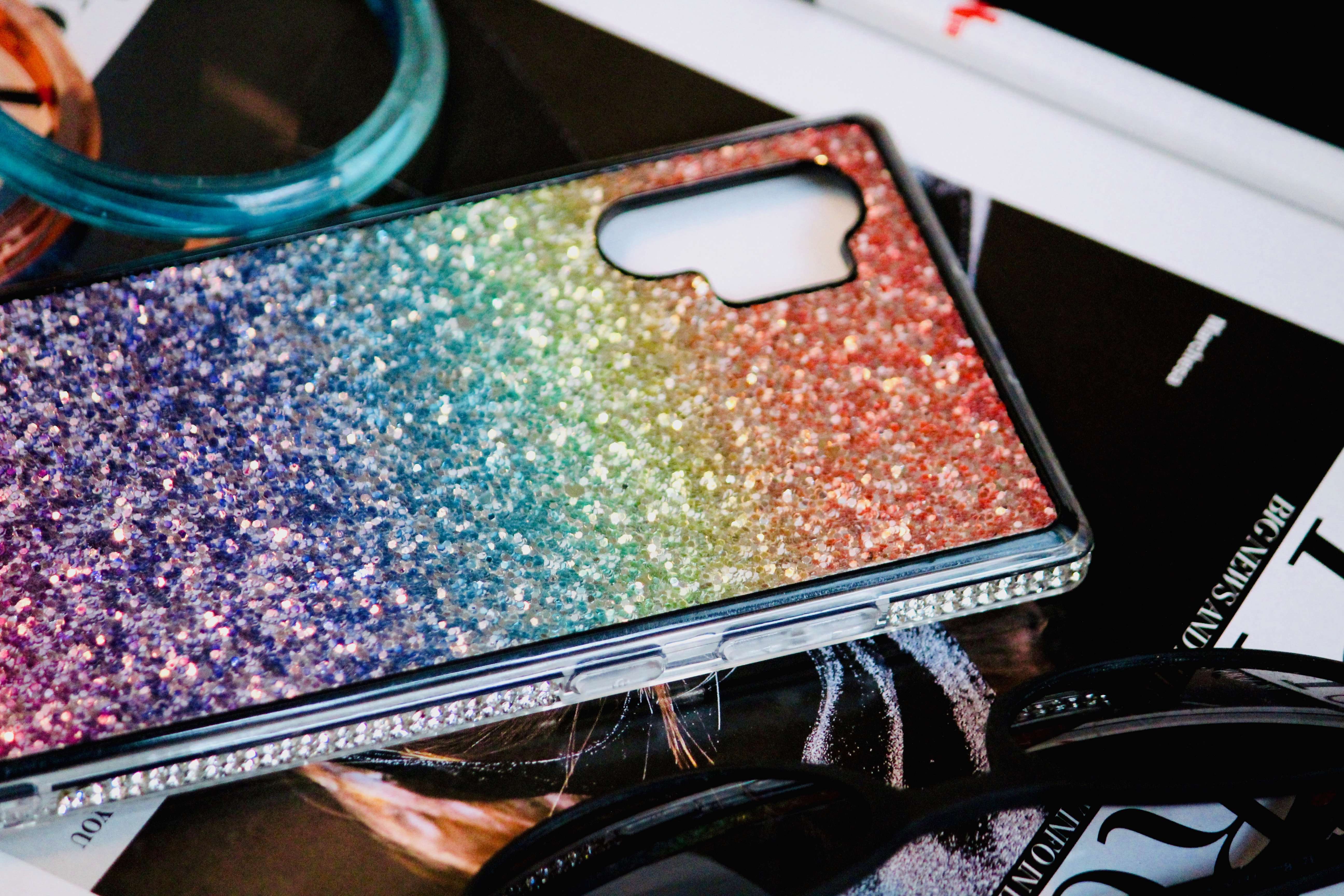 Rainbow Glitter Bling Rhinestones Luxury Cover iPhone cover – JustAndBest India