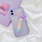 Rainbow Strap Holder Matte Girls Cover for Samsung S21 series