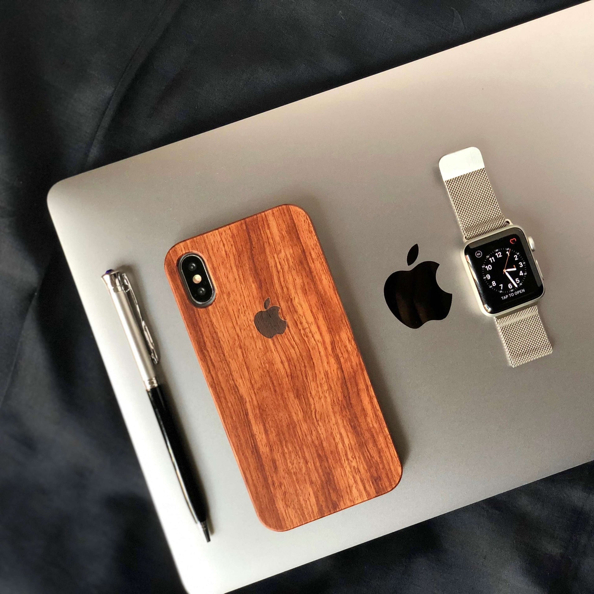 Real Natural Walnut Wood Premium Case iPhone XS X