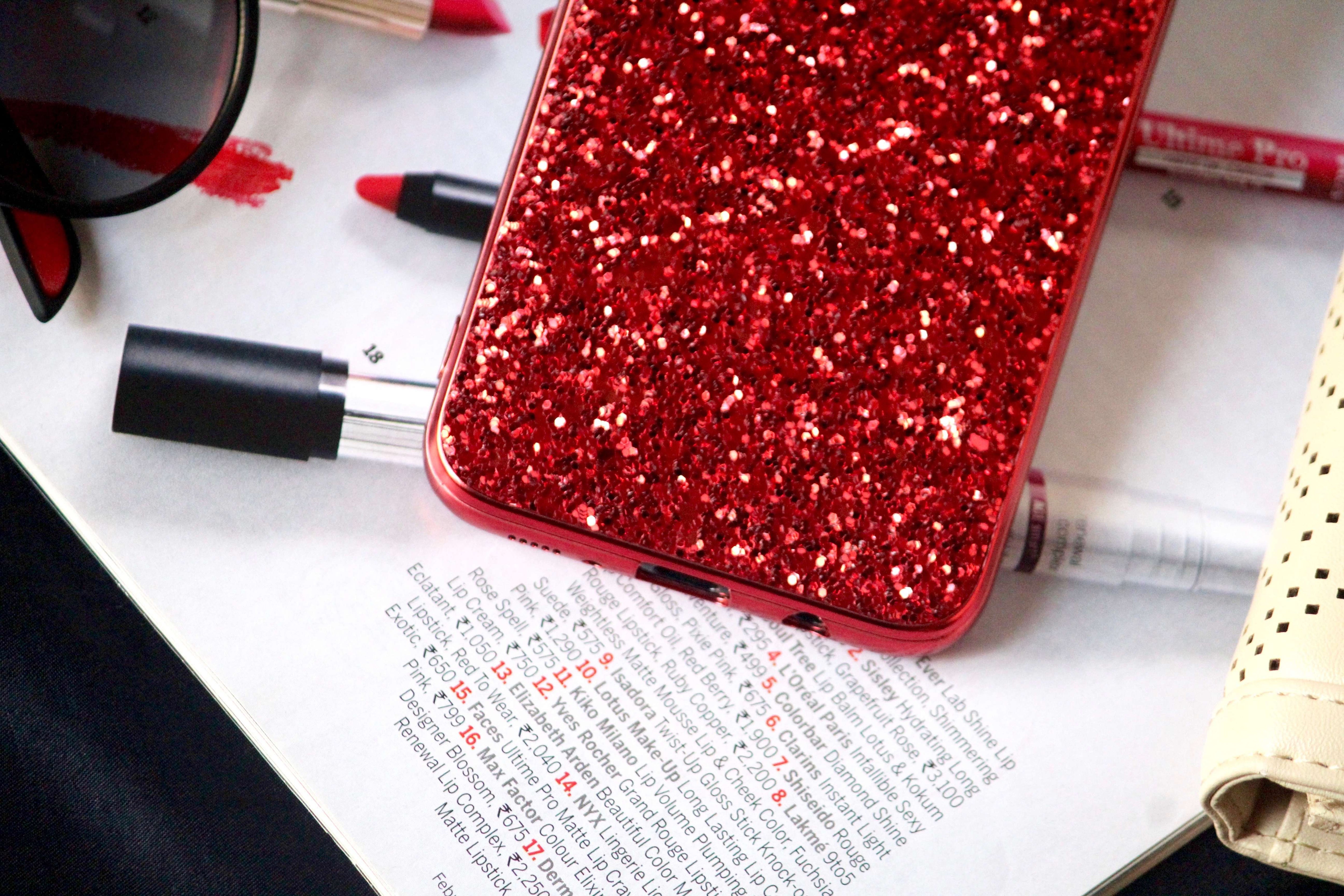 Red Glitter Bling Sequin Case – JustAndBest1