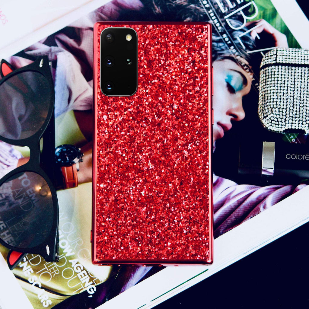 Red Glitter Bling Sequin Samsung Galaxy S20