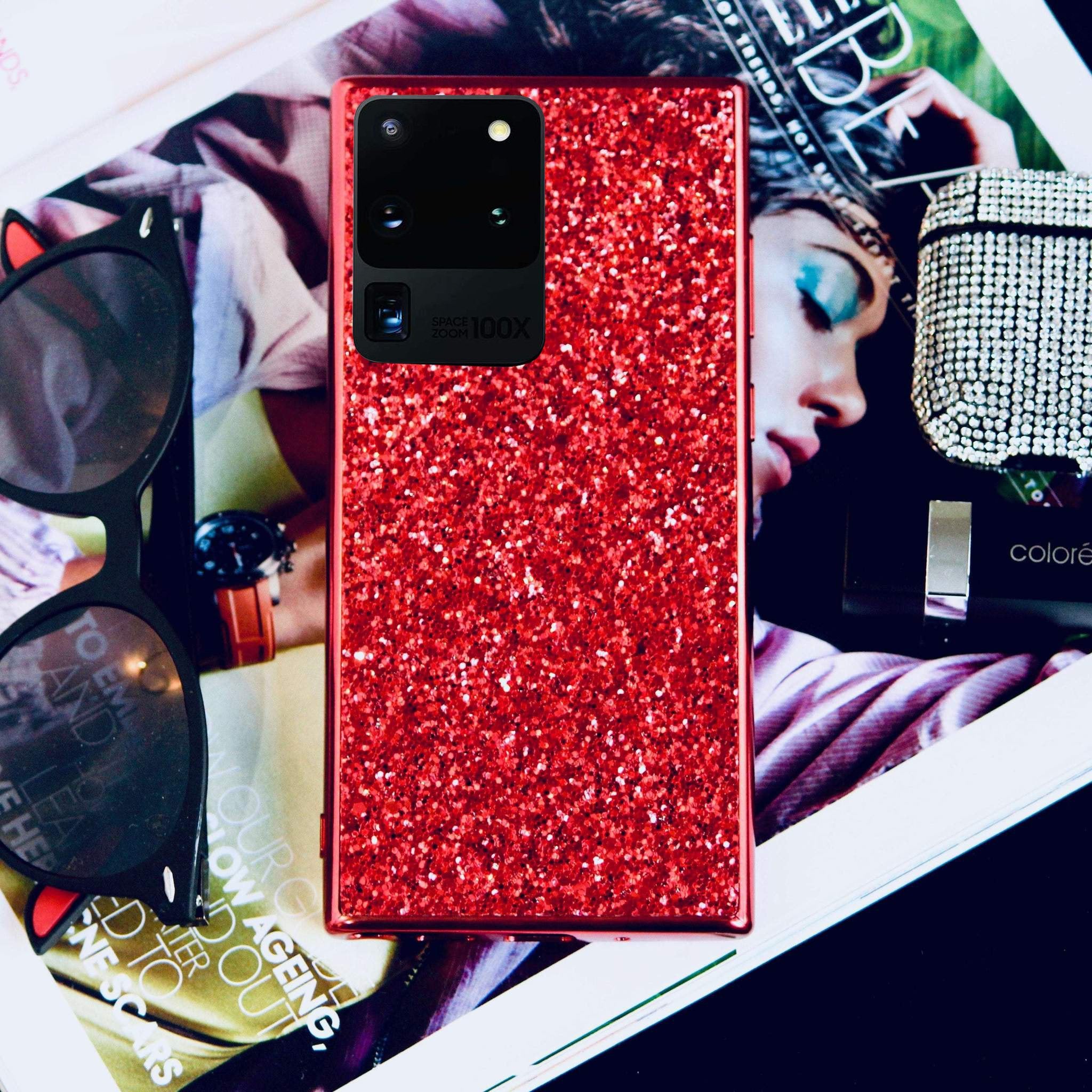 Red Glitter Bling Sequin Case iPhone cover – JustAndBest India