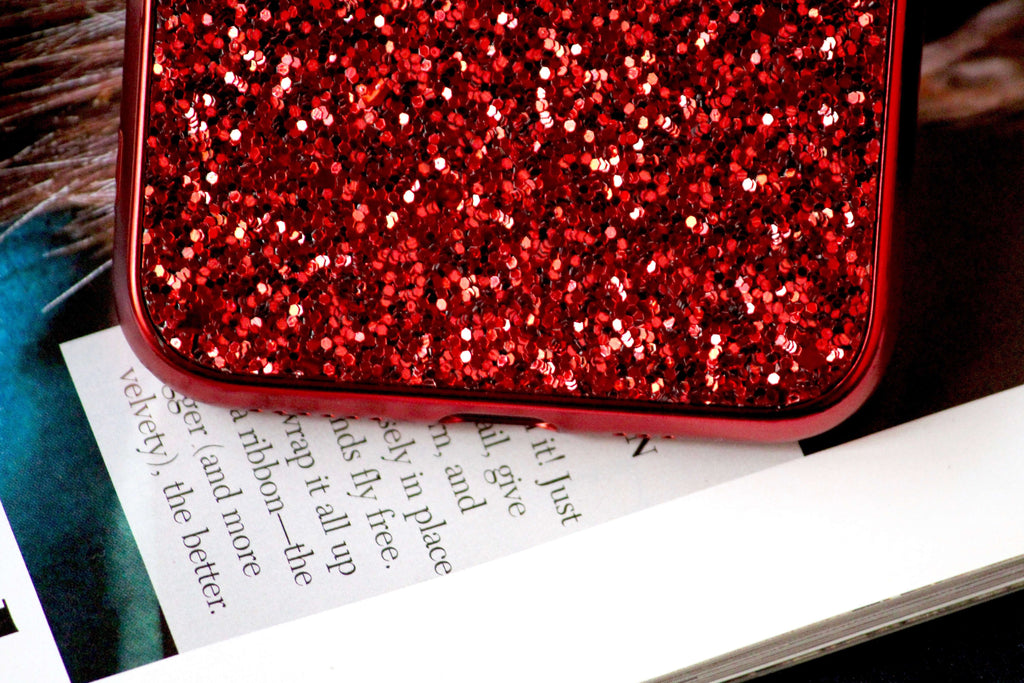 red glitter iphone 7 covers