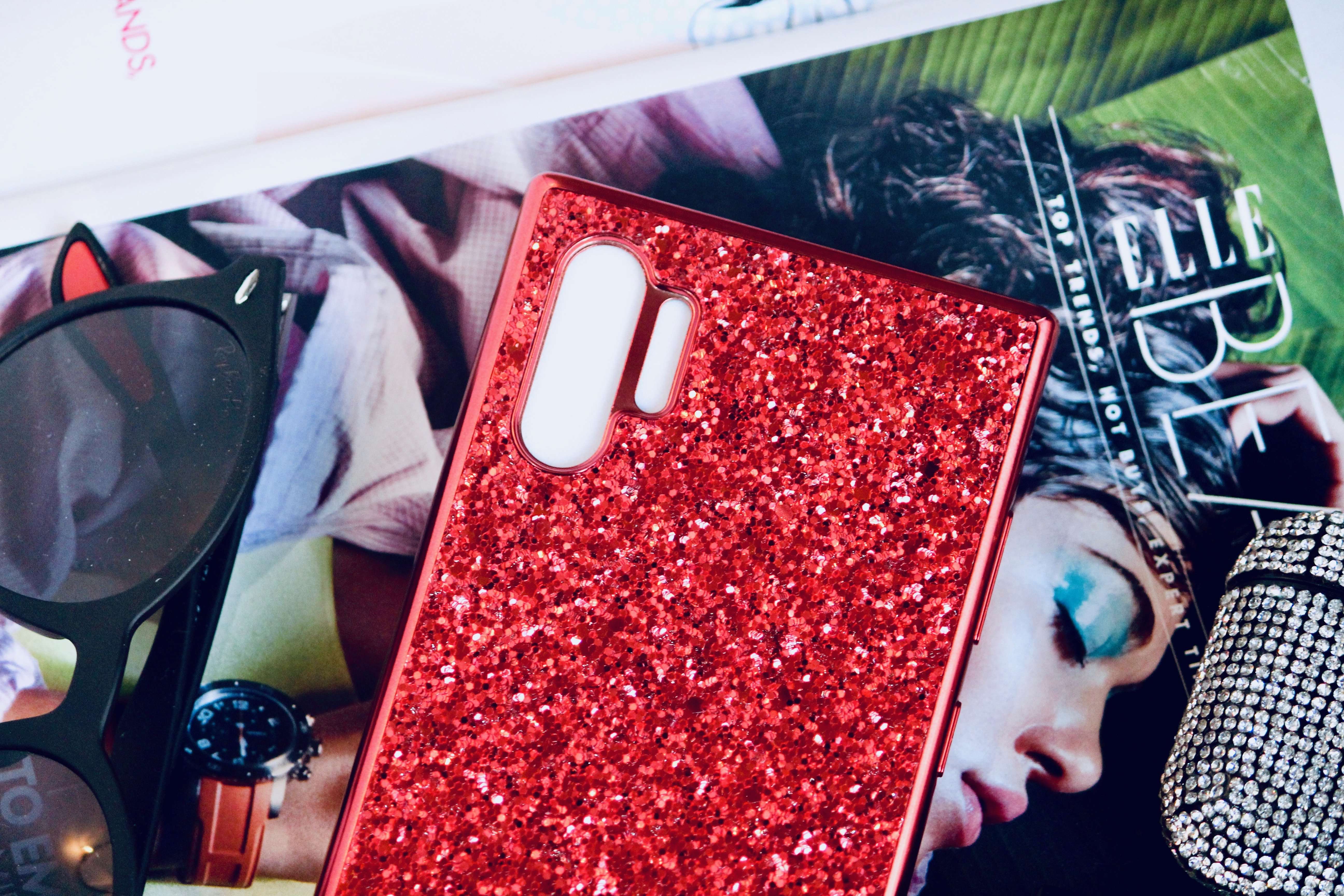 Red Glitter Cover for Samsung Note 20 