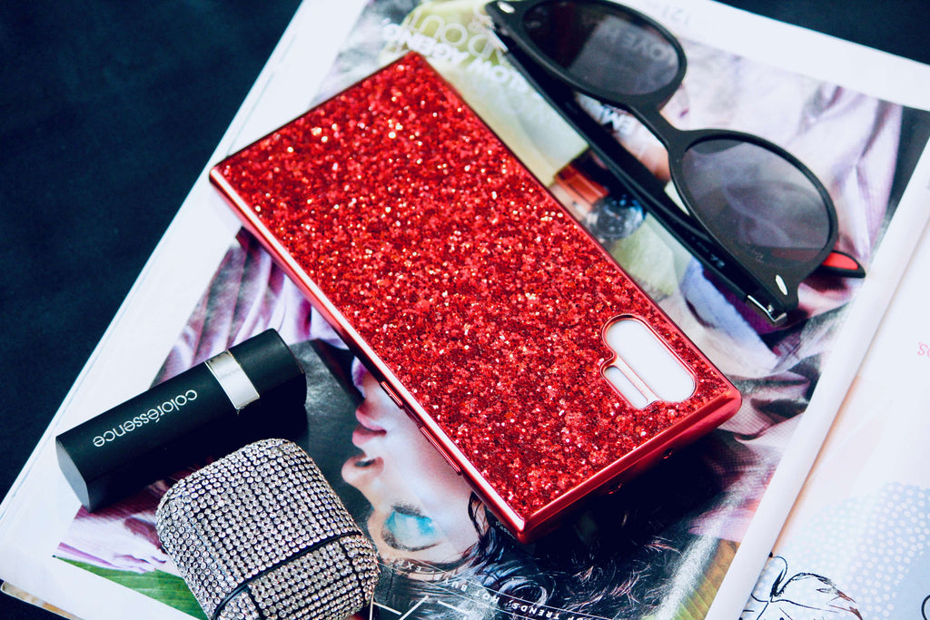 Red Glitter Cover for Samsung Note 20 
