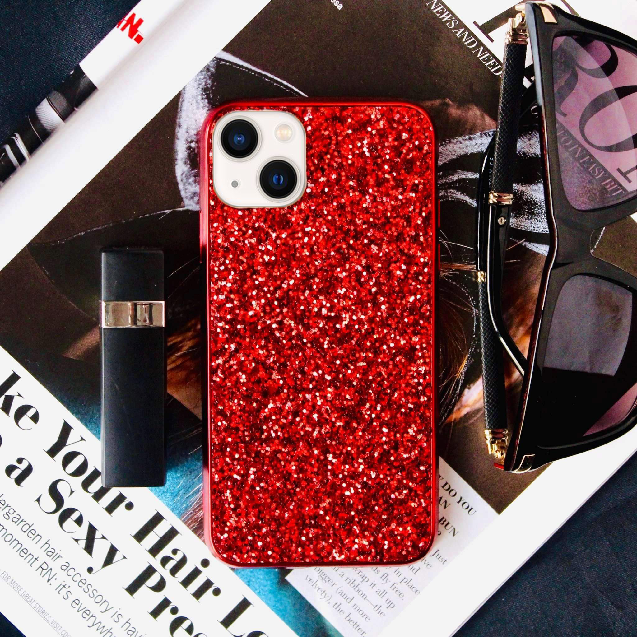 Red Glitter Bling Sequin Cover 