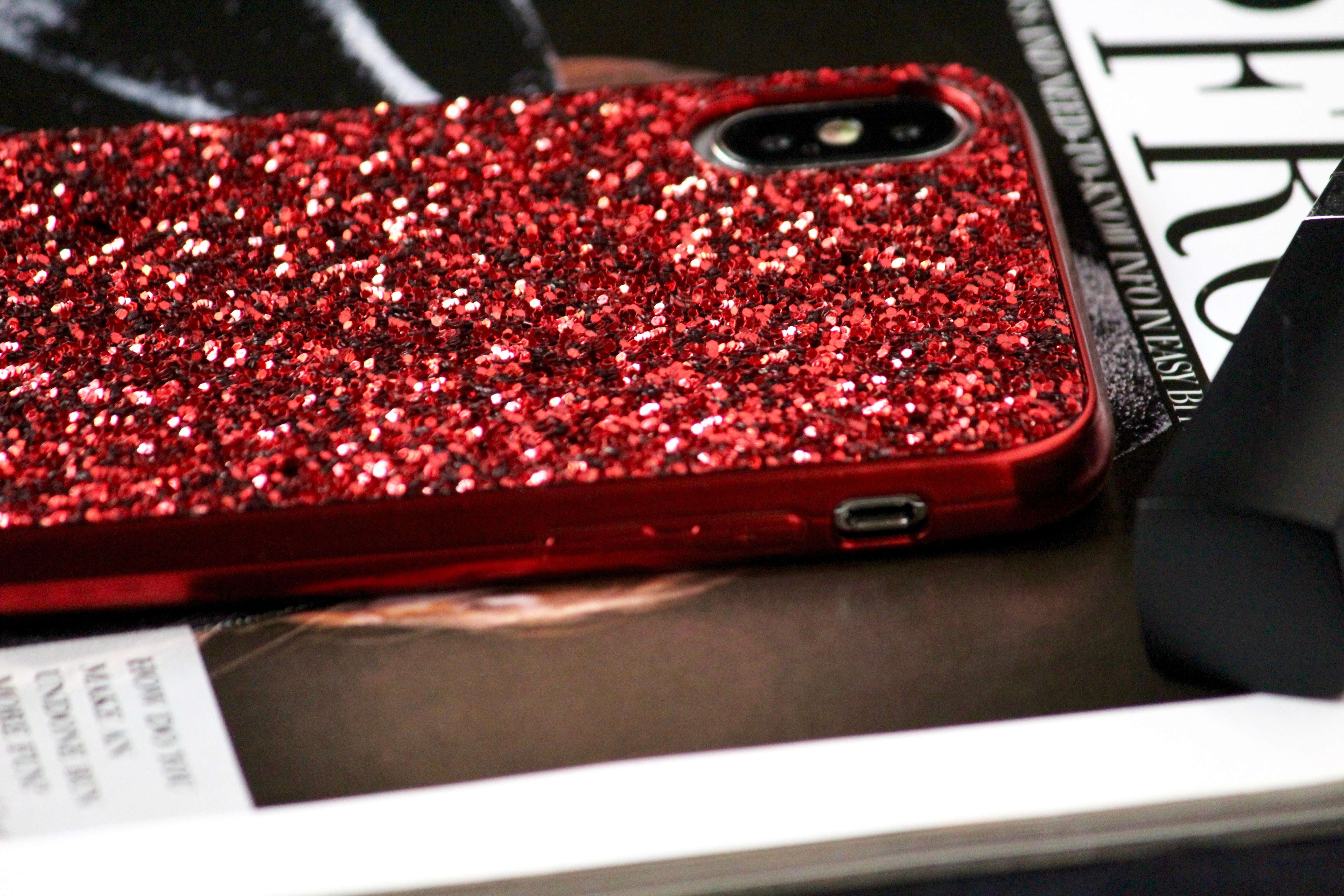Red Glitter Bling Sequin Cover iPhone cover – JustAndBest India