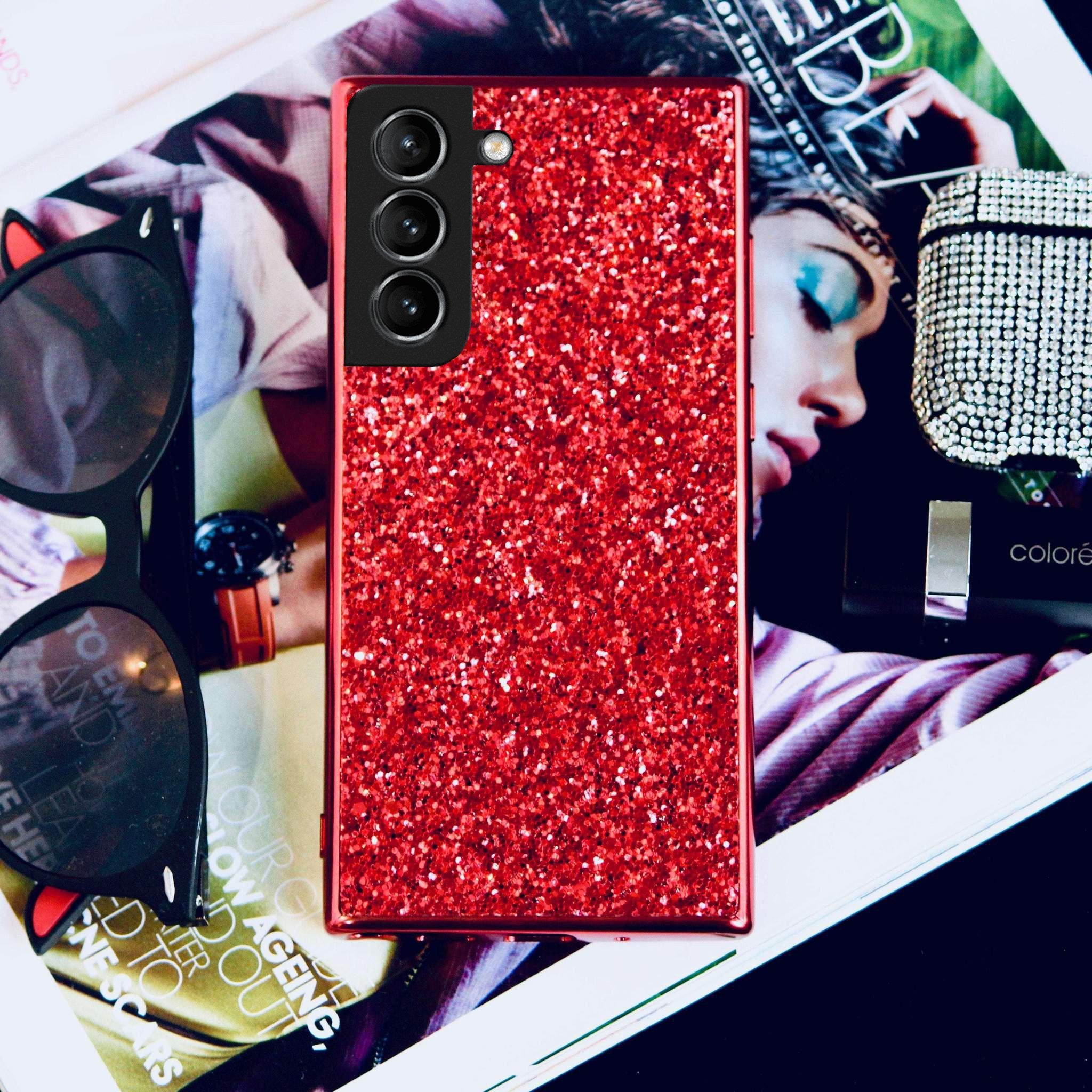 Red Glitter Bling Sequin Case iPhone cover – JustAndBest India
