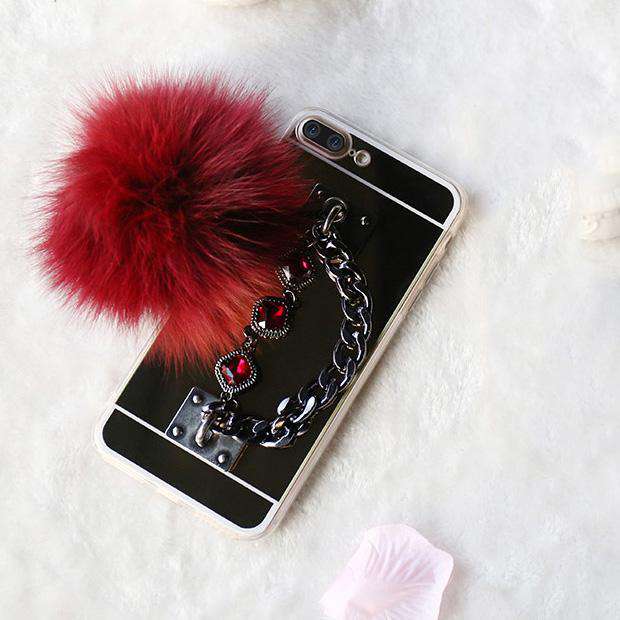 Pompom Mirror Case for iPhone XS / X