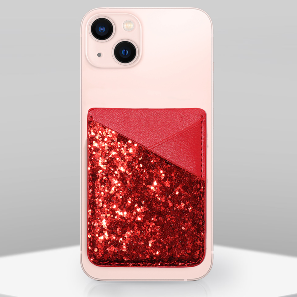 Red Glitter Phone Wallet iPhone cover – JustAndBest India