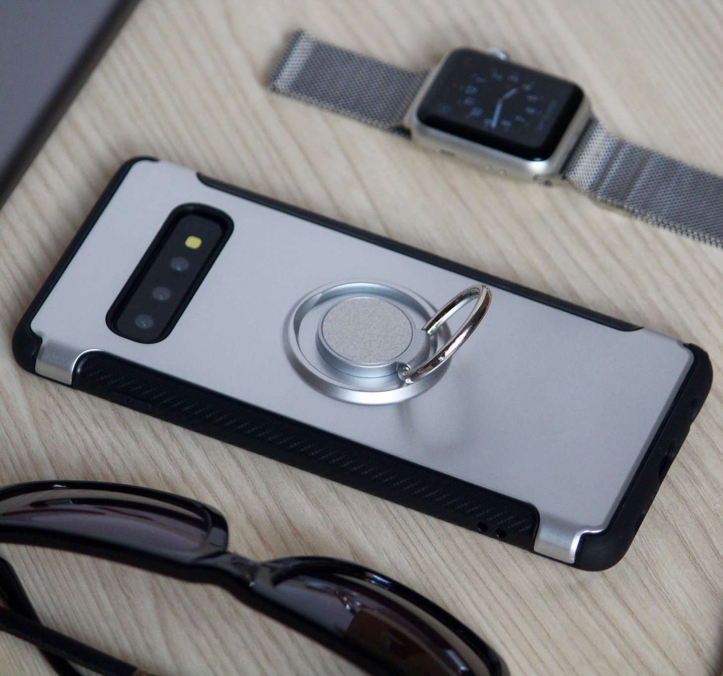 Ring Holder Car Stand Shockproof Hybrid Case – phone accessory by JustAndBest India