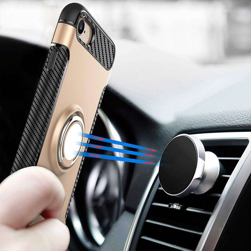 Ring Holder Car Stand Shockproof Hybrid Case – phone accessory by JustAndBest India