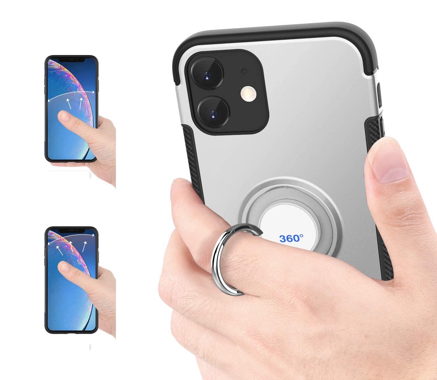 Ring Holder Hybrid Cover for iPhone 11