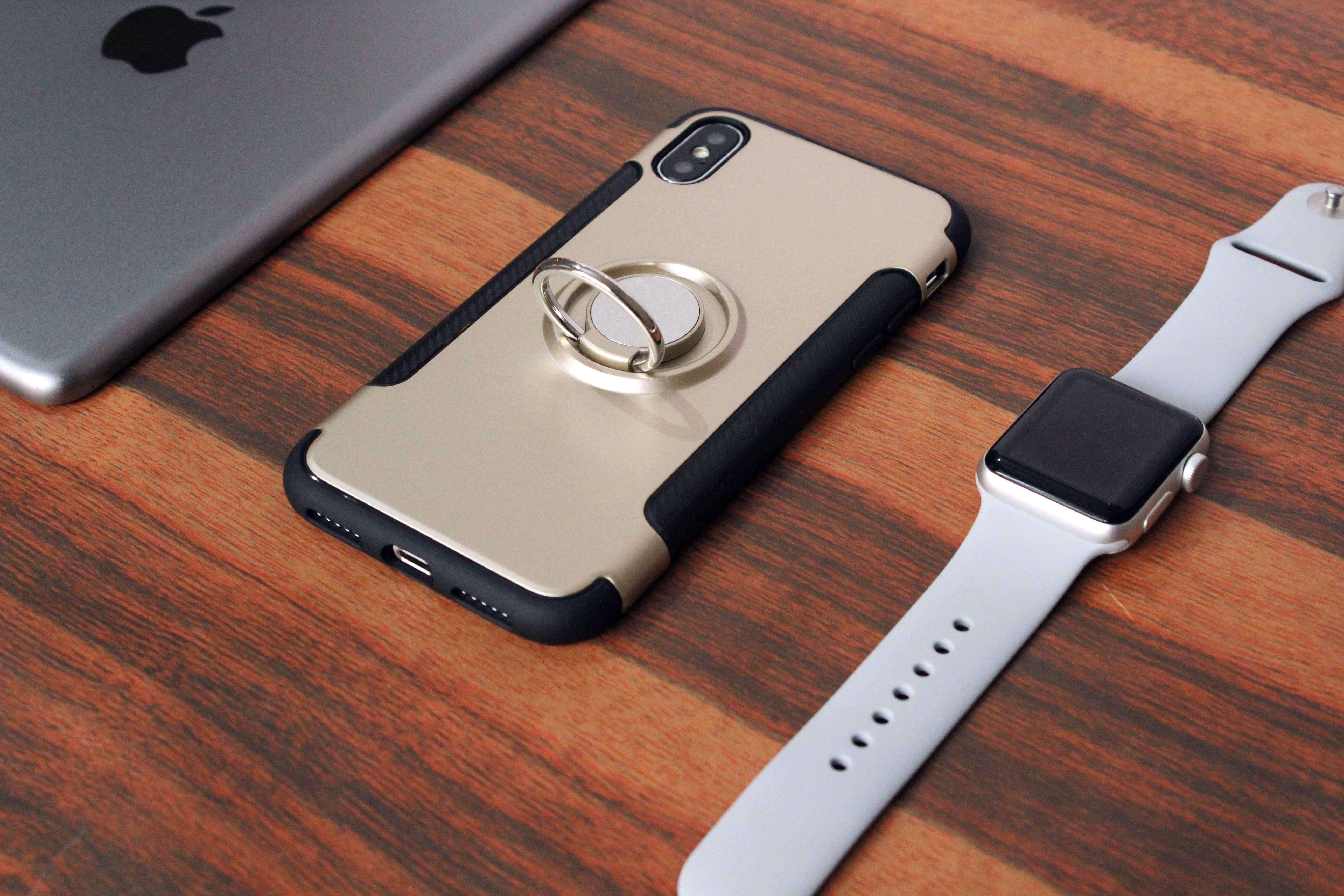 Dual Layer Ring Holder Shockproof Hybrid Case – phone accessory by JustAndBest India