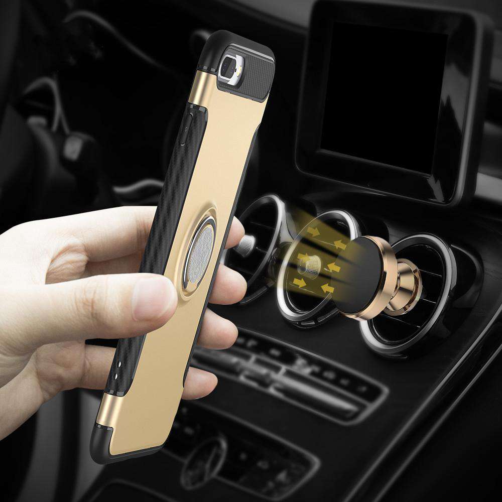 Dual Layer Ring Holder Shockproof Hybrid Case – phone accessory by JustAndBest India