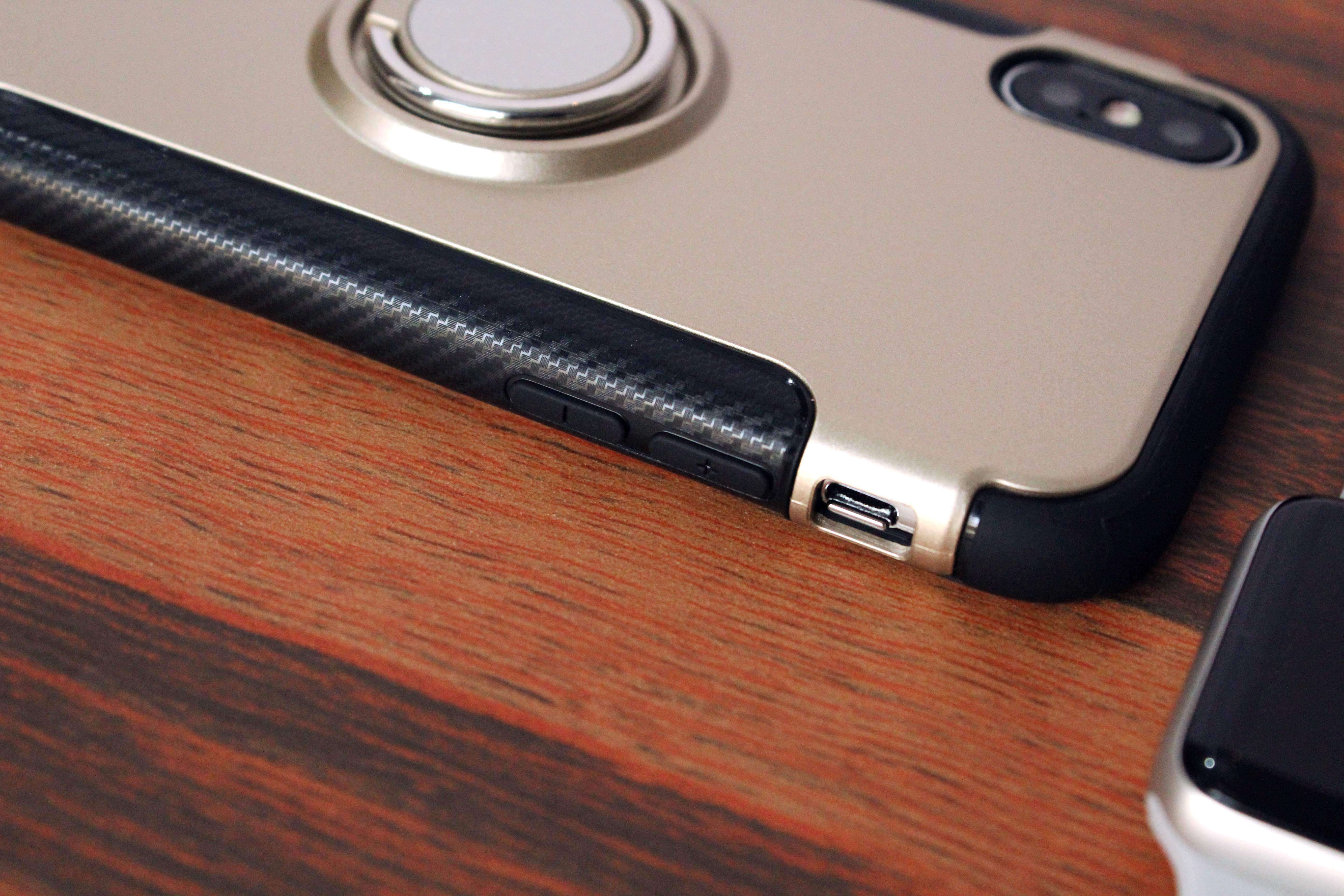 Dual Layer Ring Holder Shockproof Hybrid Case – phone accessory by JustAndBest India