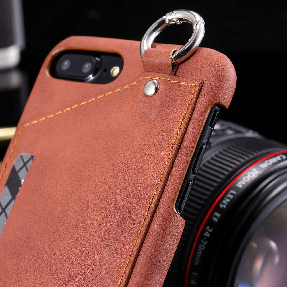 Ring Holder Leather iphone Case