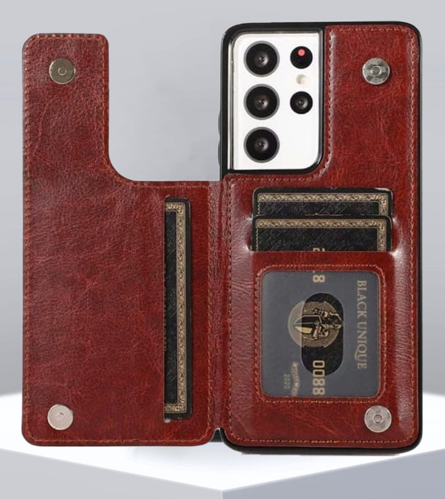 Luxury Wallet Style Premium Leather Case for Samsung S21
