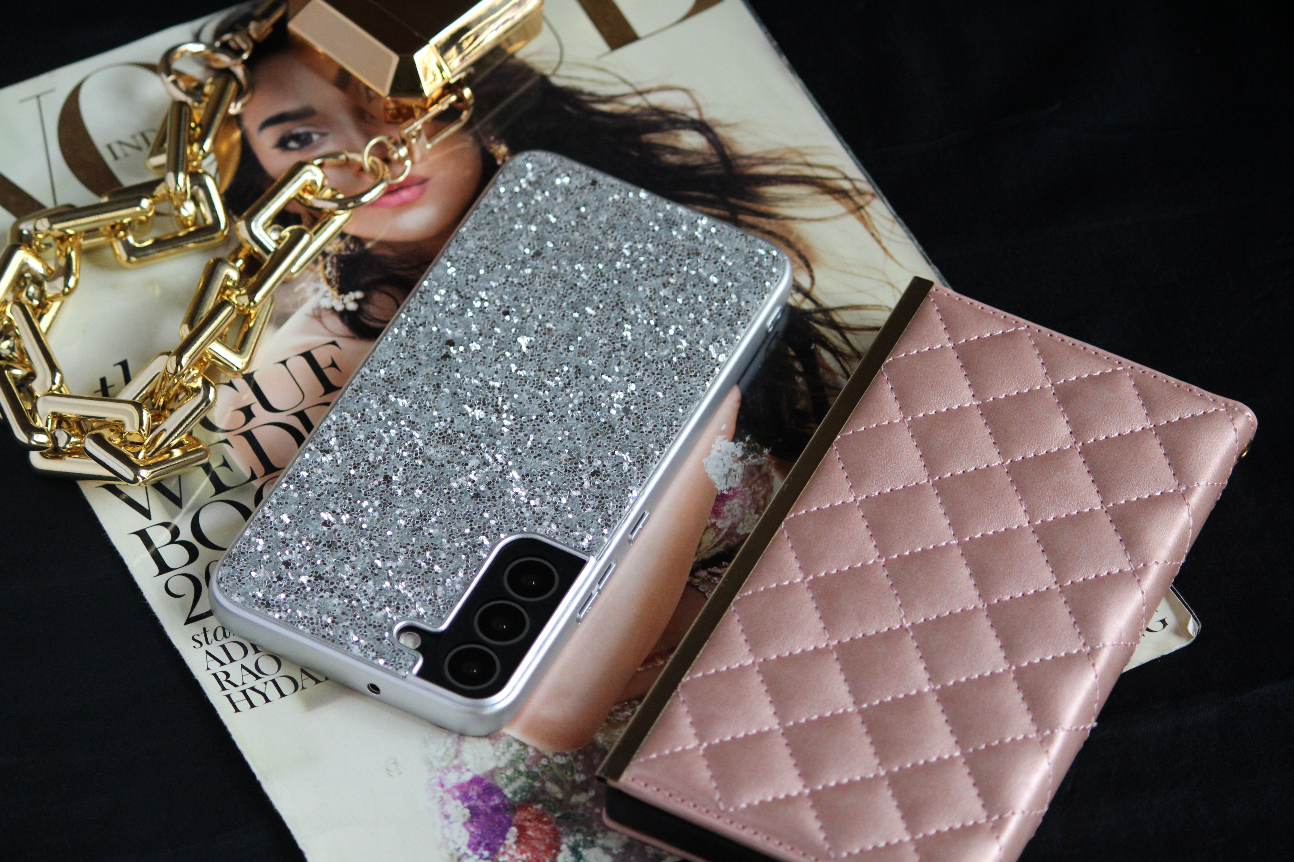 Silver Glitter Bling Sequin Cover iPhone cover – JustAndBest India