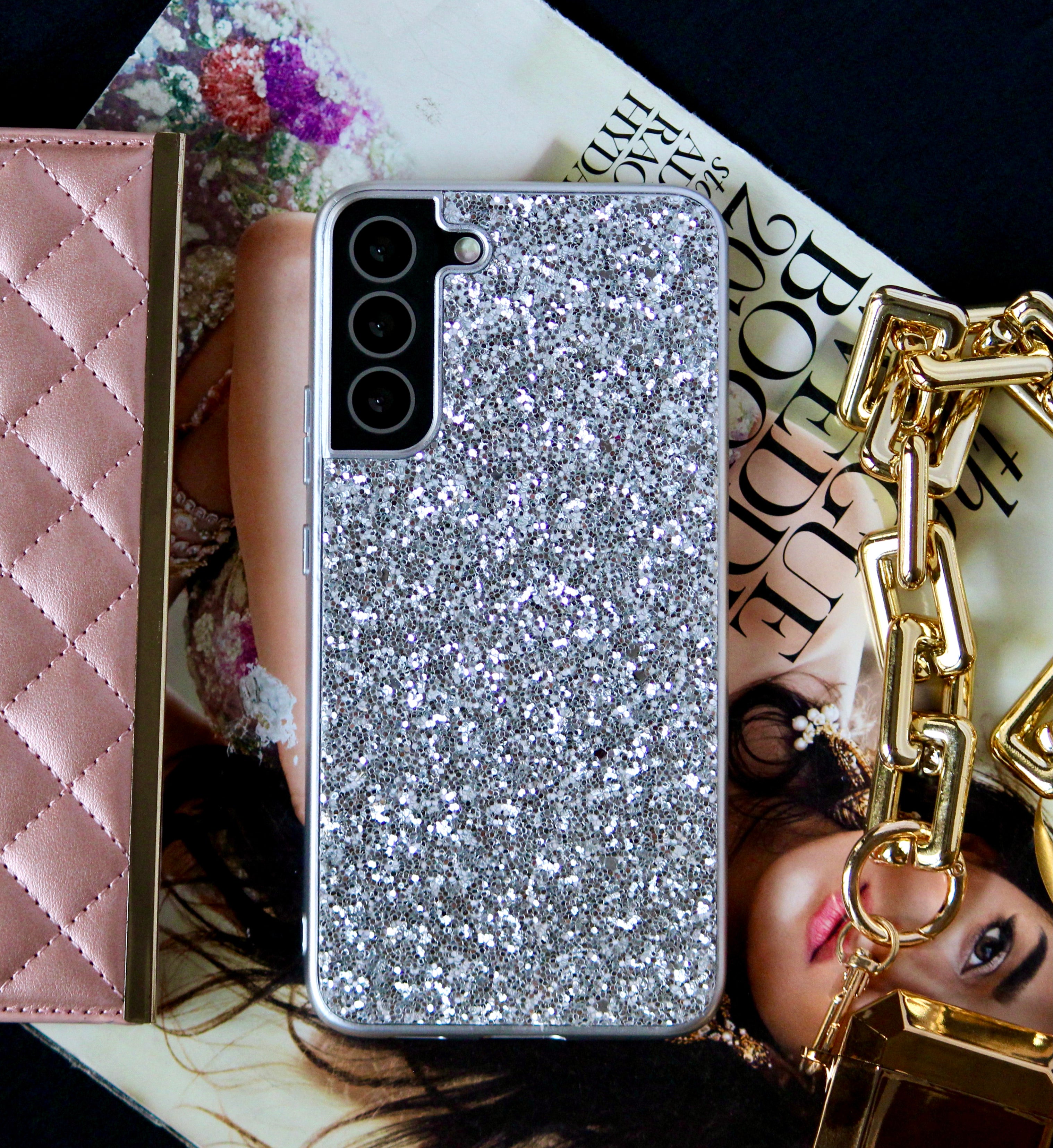 Silver Glitter Bling Sequin Cover iPhone cover – JustAndBest India